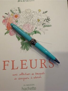 Brighton Turquoise Pen with Silver Filigree Band